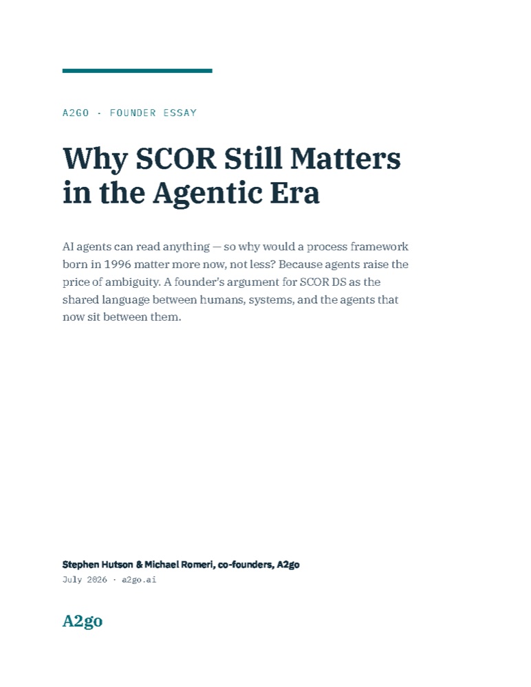 Cover of Why SCOR Still Matters in the Agentic Era